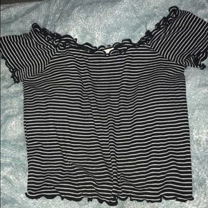 Black and White Crop top